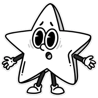 😳 1525381e Stern, Cartoon, Figur, Animation, Retro, Vintage telegram sticker