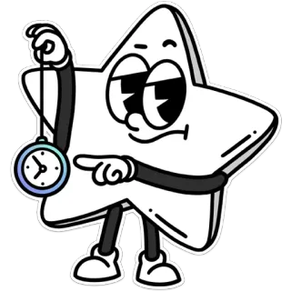 🧐 7890d32b Stern, Cartoon, Pendel, Hypnotisch, Vintage, Retro telegram sticker