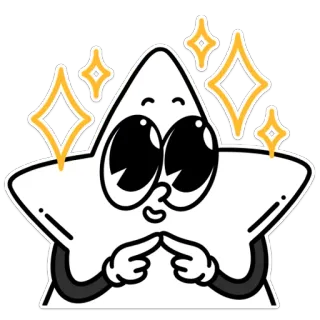 🙈 afe64f73 Stern, Cartoon, Funkeln, Süß, Fröhlich telegram sticker
