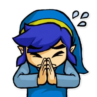 🙏 4acf84d4 Link The Legend of Zelda Link, Legend of Zelda, Videospiel, Cartoon, flehend, süß, entschuldigend telegram sticker