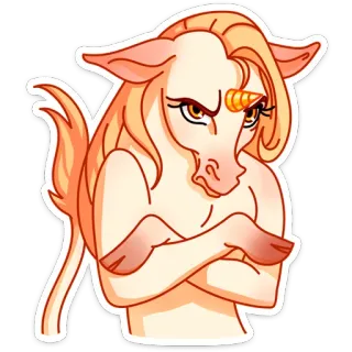 😡 8892535a licorne, animal, sticker, dessin animé, fantaisie, cheval, magie telegram sticker