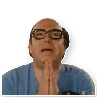 🙏 6a6dc2f8 Danny DeVito ator, tv, comédia, engraçado, homem whatsapp sticker