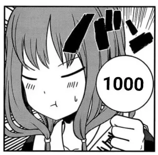 😤 471140c0 1000 อนิเมะ, ผู้หญิง, มังงะ, ภาพประกอบ, การ์ตูน, ตัวเลข, 1000 telegram sticker