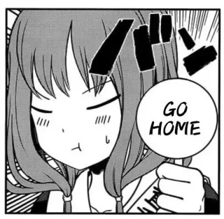 😤 cb0476ec GO HOME อนิเมะ, มังงะ, กลับบ้าน, ผู้หญิง, โกรธ telegram sticker