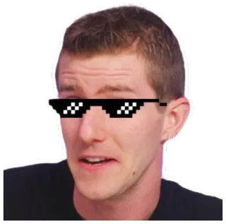 😏 8b84121a pessoa, óculos de sol, óculos, deal with it, meme telegram sticker