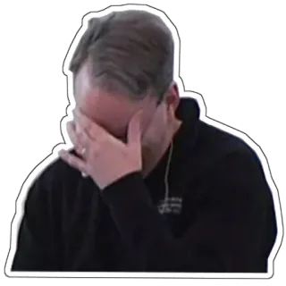 🙈 6ad387da huilen, verdrietig, boos, bedroefd, man, emotie telegram sticker