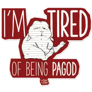 😔 279efba6 I'M TIRED OF BEING PAGOD cansado, gato, engraçado, humor, cansado telegram sticker