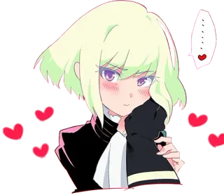🥰 246dcba5 anime girl, cute, hearts, blush, cartoon telegram sticker