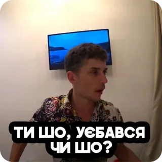 😠 f2b09687 ТИ ШО, УЕБАВСЯ ЧИ ШО? whatsapp sticker