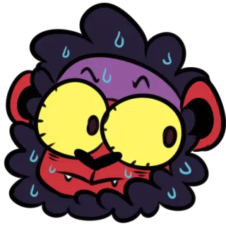 🙀 1326a1ae Мультфильм, Пот, Тревожный, Нервный, Милый, Смешной telegram sticker