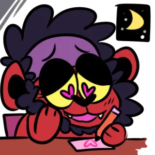 💘 7c572bd2 Мультфильм, Любовь, Сердце, Милый, Рисунок, Луна telegram sticker