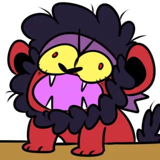 😡 81a3eeb2 Мультфильм, Монстр, Существо, Выражение, Искусство, Рисунок telegram sticker