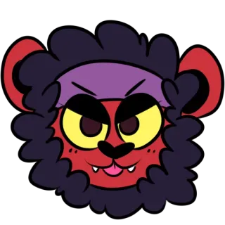 🙂 eab231c4 мультфильм, лев, животное, персонаж, пушистый, рисунок, клипарт telegram sticker