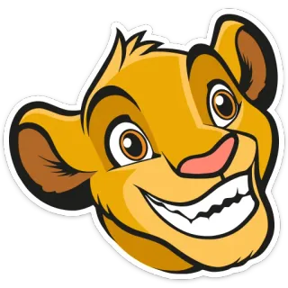 😁 9ae23412 Simba The Lion King Simba, El Rey León, Disney, Dibujos animados, León, Animal, Cachorro telegram sticker