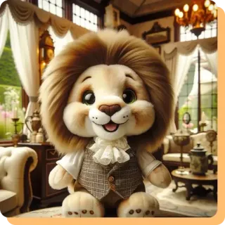 👩‍🎤 64c8424e león, peluche, animal de peluche, dibujos animados, lindo telegram sticker