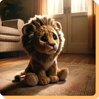 👩‍🔧 7dea99ab león, animal, lindo, peluche, juguete, peluche, triste, dibujo animado telegram sticker