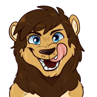 🍖 8225d903 Furry, Leone, Antropomorfo, Personaggio, Cartone animato, Animale telegram sticker