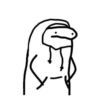 🤛 513575e6 막대기 인간, 후드티, 캐릭터, 그림, 간단한, 미니멀리즘 telegram sticker