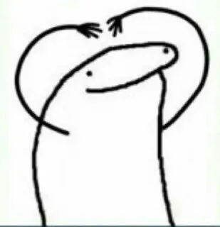 🤜 c40eaea9 막대기 인간, 웃긴, 낙서, 밈, 흰색 telegram sticker