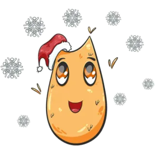 🎅 2861fd5e Рождество, Праздник, Мультфильм, Снежинка, Праздничный telegram sticker