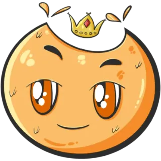 👑 8f1ce09a милый, эмодзи, мультфильм, корона, наклейка, причудливый telegram sticker