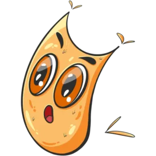 😲 a19edfa8 Мультик, Эмодзи, Персонаж, Милый, Выражение, Удивление, Шок, Каваий telegram sticker