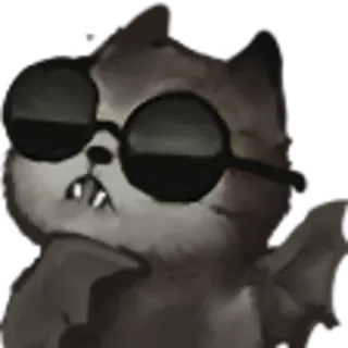 😎 42df0d16 고양이, 동물, 선글라스, 멋진, 스티커, 만화, 일러스트 telegram sticker