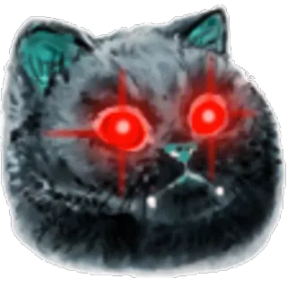 😦 6afc86fc 고양이, 동물, 밈, 눈, 빨간색 telegram sticker
