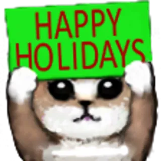 😌 5d7e21b2 HAPPY HOLIDAYS Fijne feestdagen, Feestdagen, Hond, schattig telegram sticker