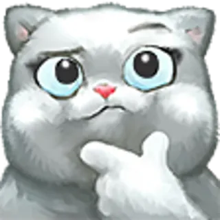 🤔 82653a13 kat, schattig, dier, denkend, uitdrukking, sticker telegram sticker