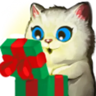 💎 f4444e69 kat, kitten, cadeau, cadeau, schattig, dier, feest telegram sticker