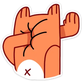😑 4032d38d cartoon, cat, gesture, rude, offensive telegram sticker