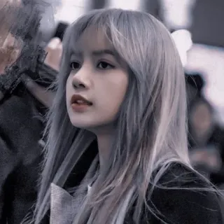 🌥 eb609256 Lisa Lisa, K-pop, singer, celebrity, woman, gray hair whatsapp sticker