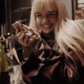 😂 7caa4102 gadis, wanita, rambut pirang, jari tengah telegram sticker