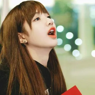 😲 a8dc83dd wanita, orang, potret, rambut, wajah, melihat ke atas telegram sticker