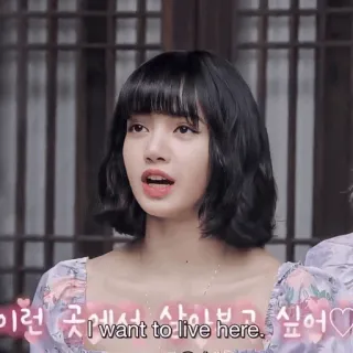 ✨ 7d193ab0 이런 곳에서 살아보고 싶어 корейский, текст, язык, цитата, сердечки, милый, цветочный telegram sticker