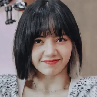 ✨ 7d85e6a6 женщина, портрет, короткие волосы, красота, корейский стиль, мода telegram sticker