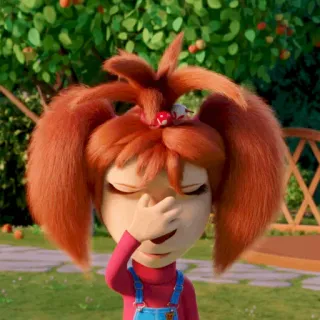 🙁 3f9a1b3e desenho animado, menina, animação, personagem, ruiva telegram sticker