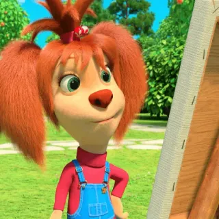 🤔 e270c3bc desenho animado, cachorro, animal, personagem, pintura, fofo telegram sticker