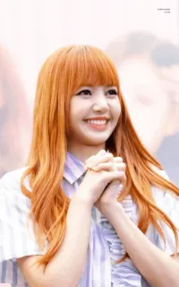 🍁 58c7d244 Lisa リサ, Kポップ, アイドル, 歌手, BLACKPINK, セレブ, 女性, オレンジ髪 telegram sticker