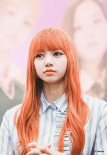 🍁 9680b973 Lisa kpop, 歌手, 女性, ポートレート, 有名人 telegram sticker