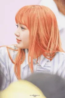 🍁 9ec88f5c Lisa リサ, Blackpink, K-POP, アイドル, 歌手, オレンジ髪 telegram sticker