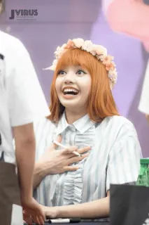 🍁 df0ca9ec Lisa リサ, K-POP, 歌手, BLACKPINK, 花冠, セレブ telegram sticker