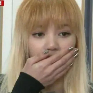 🤭 ec8b5925 Lisa Lisa, cantante, sorpresa, scioccata, donna, K-pop telegram sticker