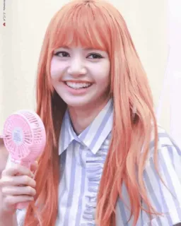 🥂 5133d23c Lisa Лиса, K-pop, певица, айдол, фанат, девушка, улыбка, прическа telegram sticker