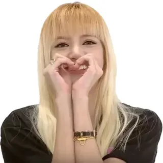 🥂 5aa920e9 женщина, блондинка, сердце руками, улыбка, знаменитость, человек telegram sticker