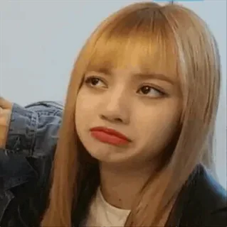 🥂 6f24b44d Lisa kpop, певица, женщина, мем, смешно, выражение, девушка telegram sticker