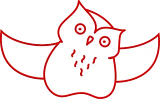 👻 239eff8e burung hantu, burung, stiker, hewan, satwa liar telegram sticker