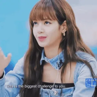 🌍 154f14fc Lisa This is the biggest challenge to you. kpop, lisa, blackpink, idol, reto, jurado, programa de talentos telegram sticker