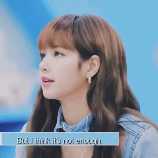 🌍 b3ead1fc Lisa But I think it's not enough. mujer, chica, kpop, persona, retrato, belleza, cantante telegram sticker